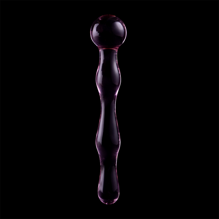 Klaasist dildo MODEL 13 18x3.5 cm (roosa) - Lovex Erootikapood