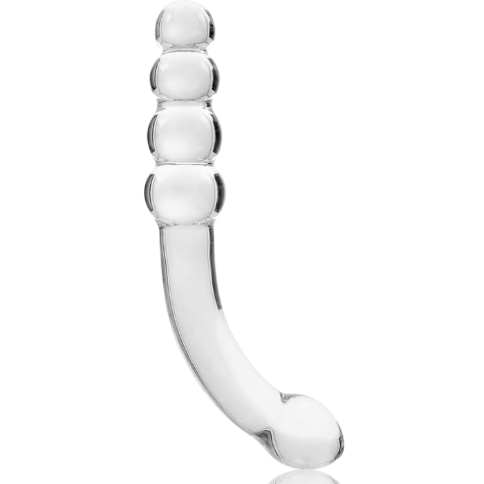 Klaasist dildo MODEL 14 18.5x3 cm (läbipaistev) - Lovex Erootikapood