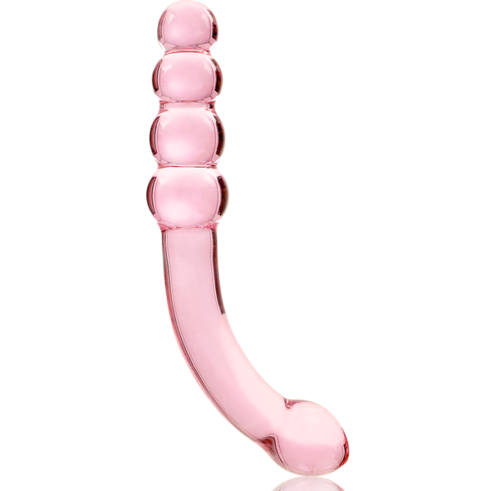 Klaasist dildo MODEL 14 18.5x3 cm (roosa) - Lovex Erootikapood