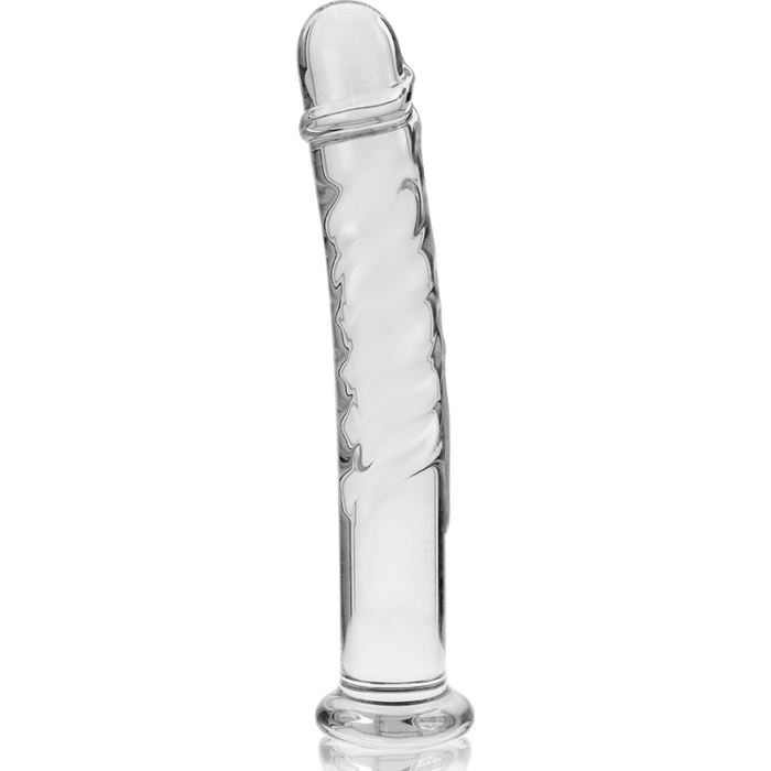 Klaasist dildo MODEL 16 18.5x3 cm (läbipaistev) - Lovex Erootikapood