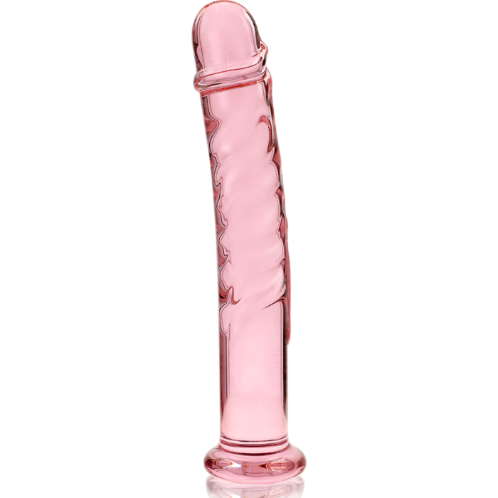 Klaasist dildo MODEL 16 18.5x3 cm (roosa) - Lovex Erootikapood