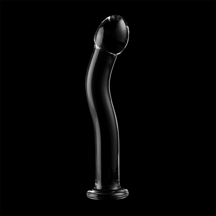 Klaasist dildo MODEL 18 18.5x3.5 cm (läbipaistev) - Lovex Erootikapood