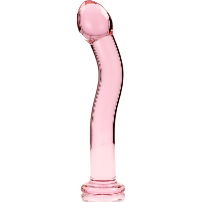 Klaasist dildo MODEL 18 18.5x3.5 cm (roosa) - Lovex Erootikapood