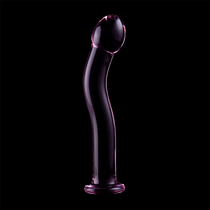 Klaasist dildo MODEL 18 18.5x3.5 cm (roosa) - Lovex Erootikapood