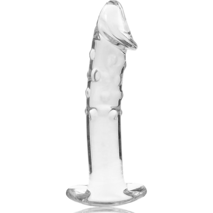 Klaasist dildo MODEL 19 18.5x4 cm (läbipaistev) - Lovex Erootikapood