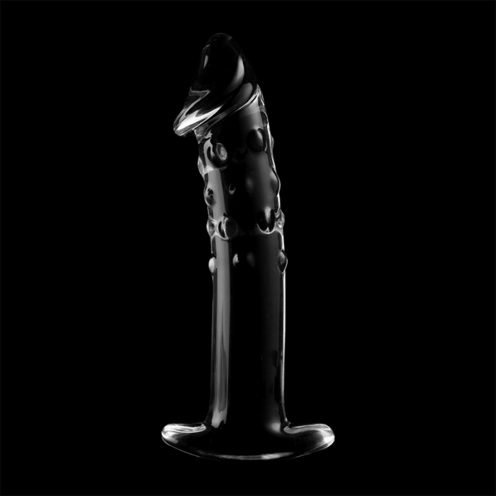 Klaasist dildo MODEL 19 18.5x4 cm (läbipaistev) - Lovex Erootikapood