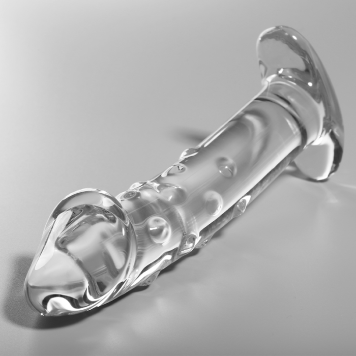 Klaasist dildo MODEL 19 18.5x4 cm (läbipaistev) - Lovex Erootikapood