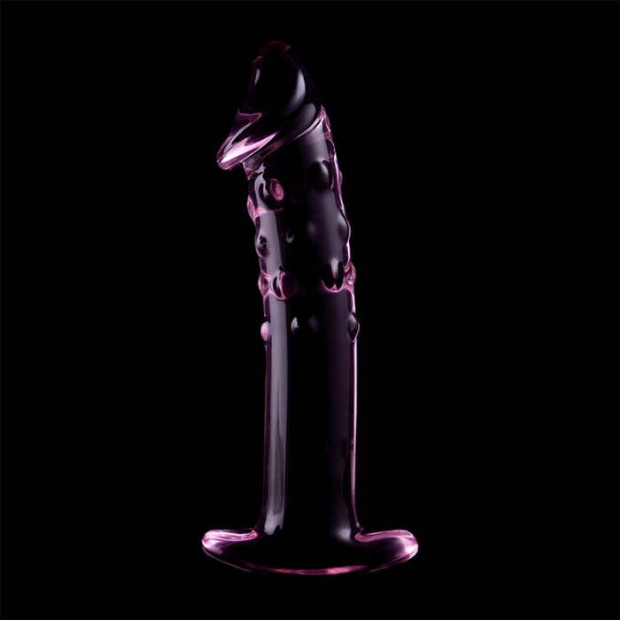 Klaasist dildo MODEL 19 18.5x4 cm (roosa) - Lovex Erootikapood