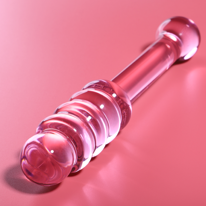 Klaasist dildo MODEL 20 20.5x3 cm (roosa) - Lovex Erootikapood