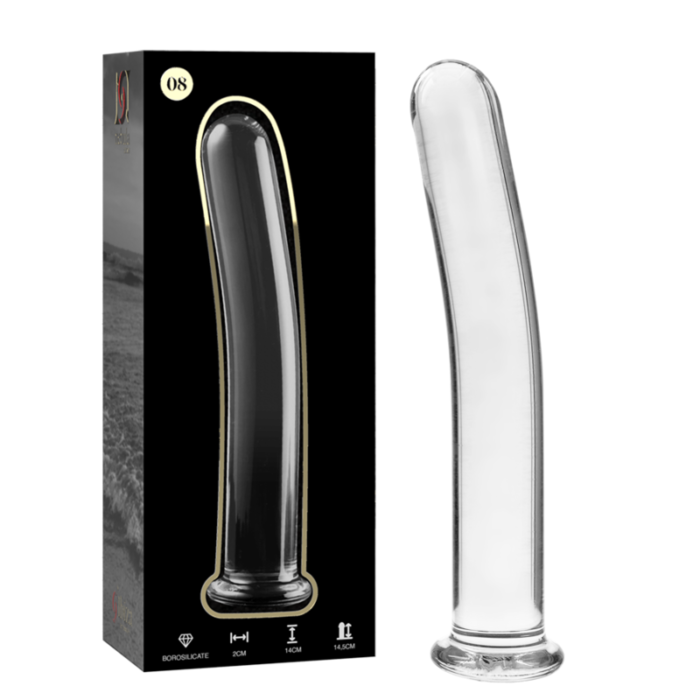 Klaasist dildo MODEL 8 14.5x2 cm (läbipaistev) - Lovex Erootikapood