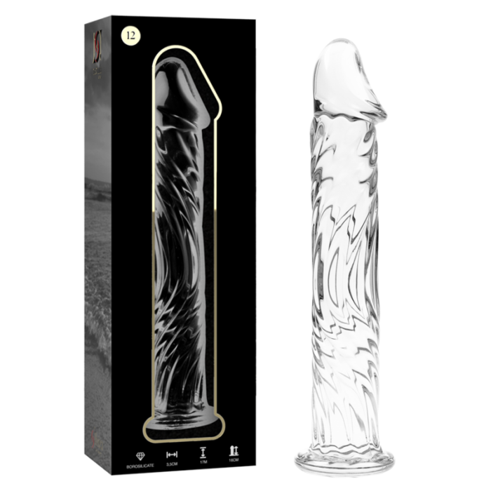 Klaasist dildo MODEL 12 17x3.5 cm (läbipaistev) - Lovex Erootikapood