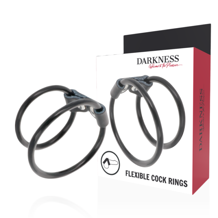 darkness - double flexible penis ring - Lovex Erootikapood