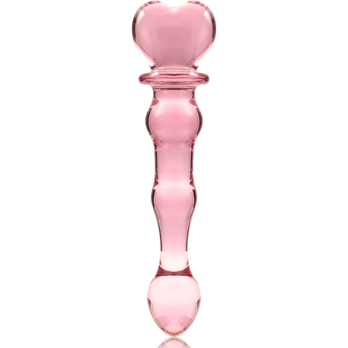 Klaasist dildo MODEL 21 20.5x3.5 cm (roosa) - Lovex Erootikapood