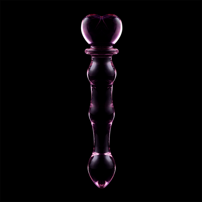 Klaasist dildo MODEL 21 20.5x3.5 cm (roosa) - Lovex Erootikapood