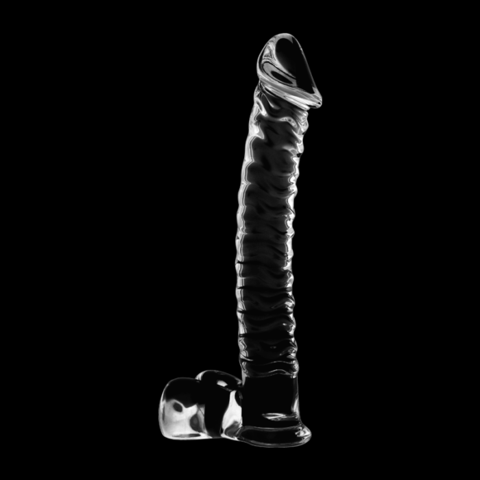 Klaasist dildo MODEL 23 21.5x4 cm (läbipaistev) - Lovex Erootikapood