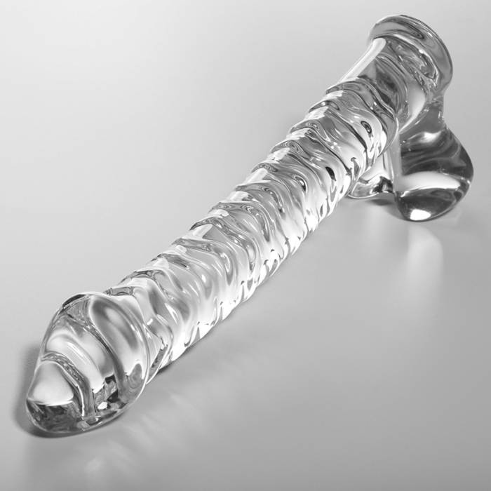 Klaasist dildo MODEL 23 21.5x4 cm (läbipaistev) - Lovex Erootikapood