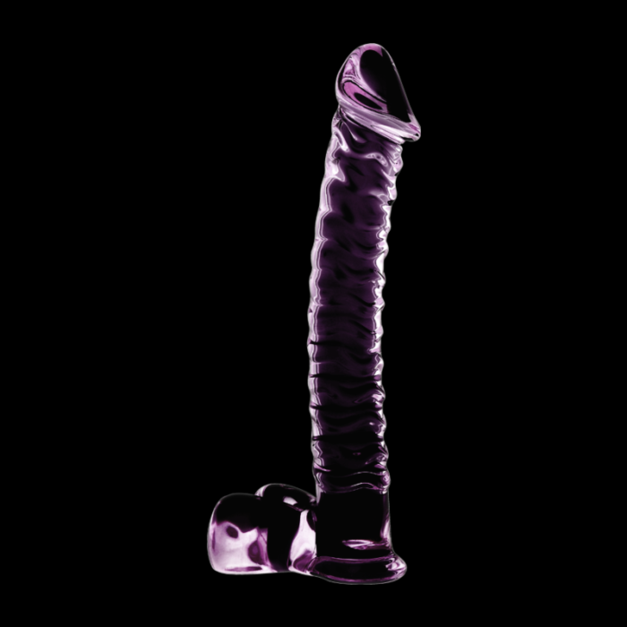 Klaasist dildo MODEL 23 21.5x4 cm (roosa) - Lovex Erootikapood