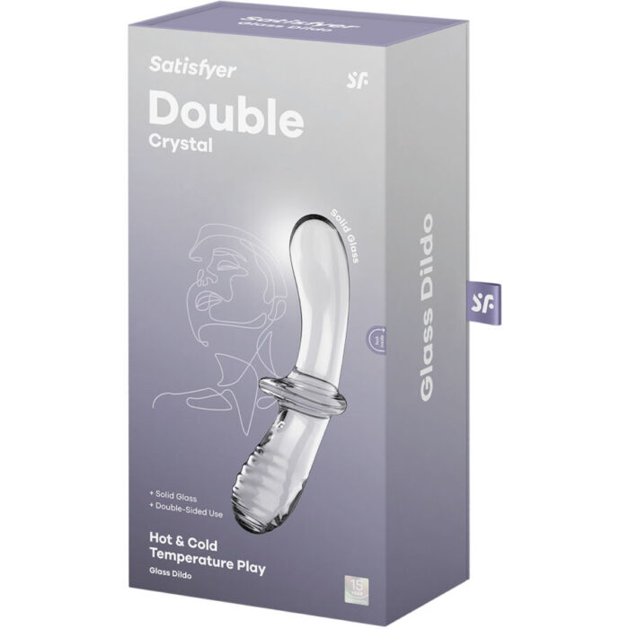 Dildo Satisfyer DOUBLE CRYSTAL (läbipaistev) - Lovex Erootikapood