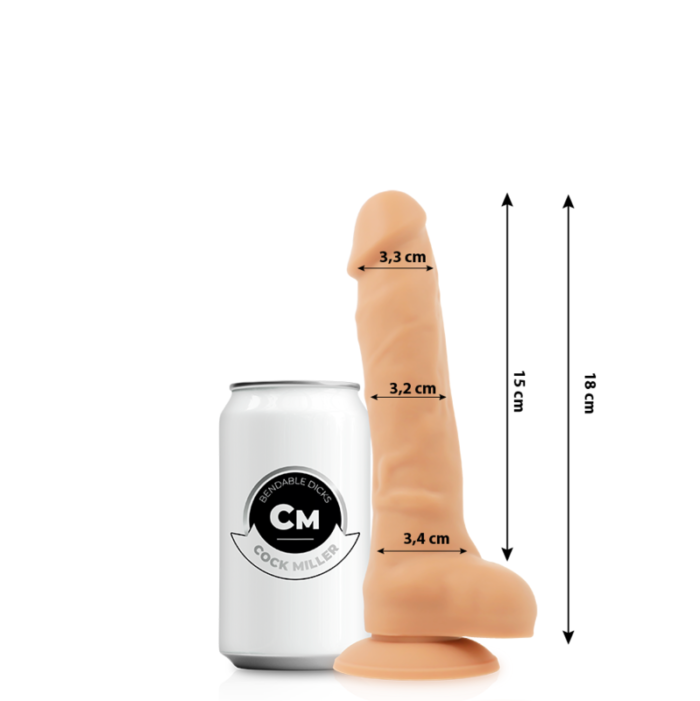 Dildo COCK MILLER COCKSIL 18 cm - Lovex Erootikapood