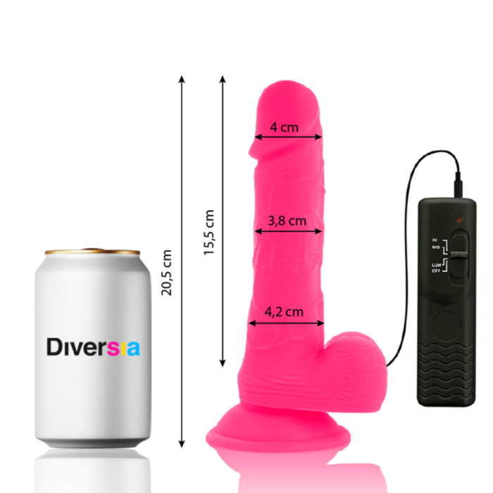 Dildo DIVERSIA FLEX 20.5x4.2 cm (roosa) - Lovex Erootikapood