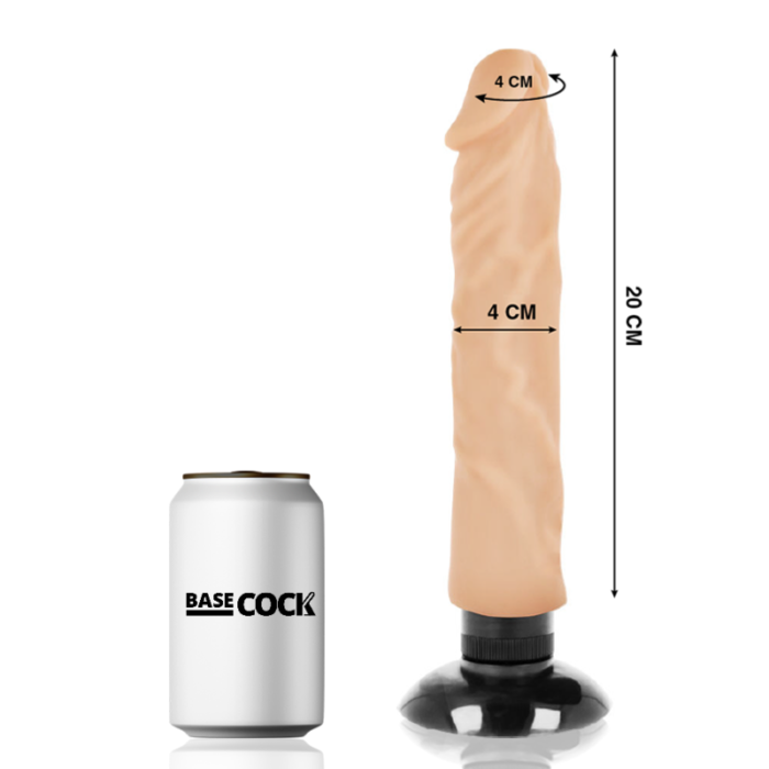 Dildo BASECOCK 2-1 FLESH 20x4 cm - Lovex Erootikapood