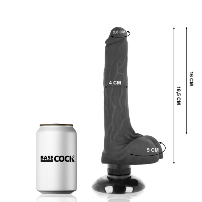 Dildo BASECOCK REALISTIC 2-1 FLESH 18.5x4 cm (must) - Lovex Erootikapood