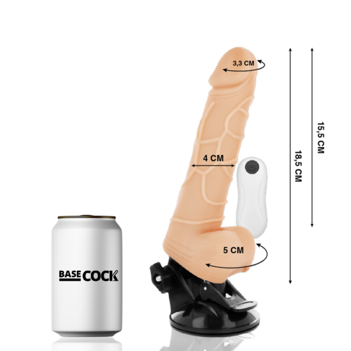 Dildo BASECOCK realistlik+kaugjuhitav 18.5/4cm - Lovex Erootikapood