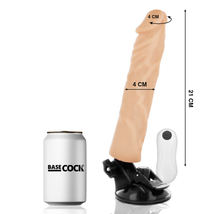 Dildo BASECOCK REALISTIC kaugjuhitav 21x4 cm - Lovex Erootikapood