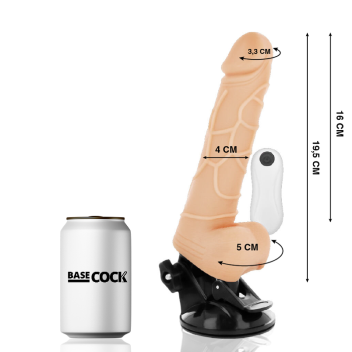 Dildo BASECOCK REALISTIC kaugjuhitav 19.5x4 cm - Lovex Erootikapood