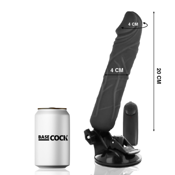 Dildo BASECOCK REALISTIC 20x4 cm (must) - Lovex Erootikapood