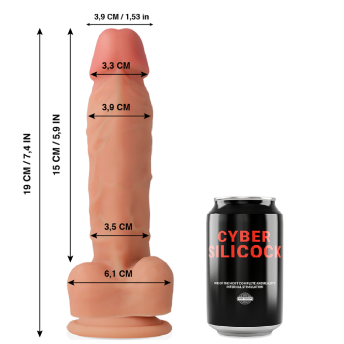 Dildo CYBER SILICOCK OLIVER 19x3.9 cm - Lovex Erootikapood