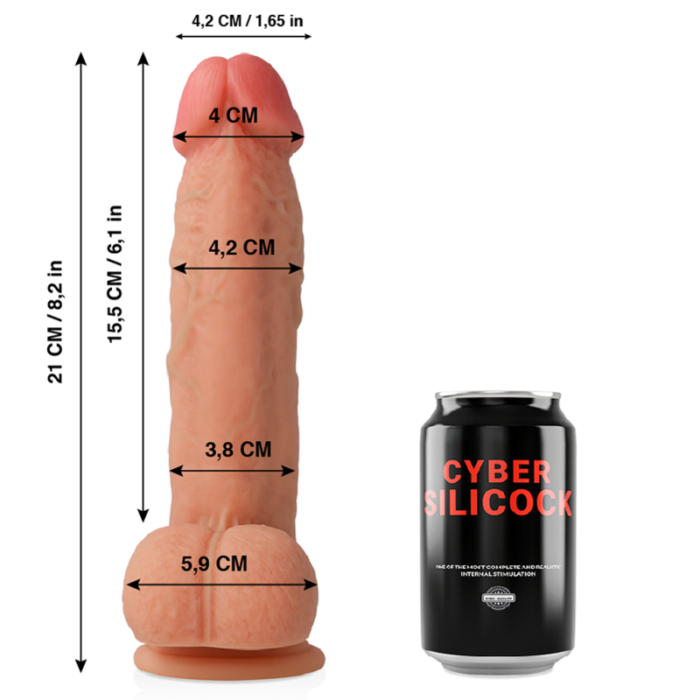 Dildo CYBER SILICOCK SAUL 21x4.2 cm - Lovex Erootikapood