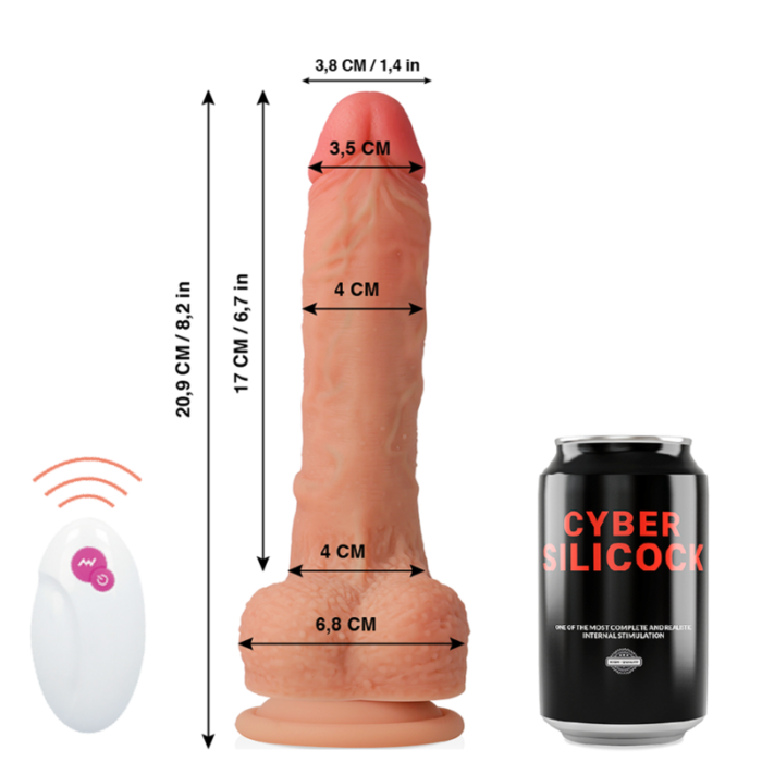 Dildo MASTER HUCK kaugjuhitav 20.9x4 cm - Lovex Erootikapood