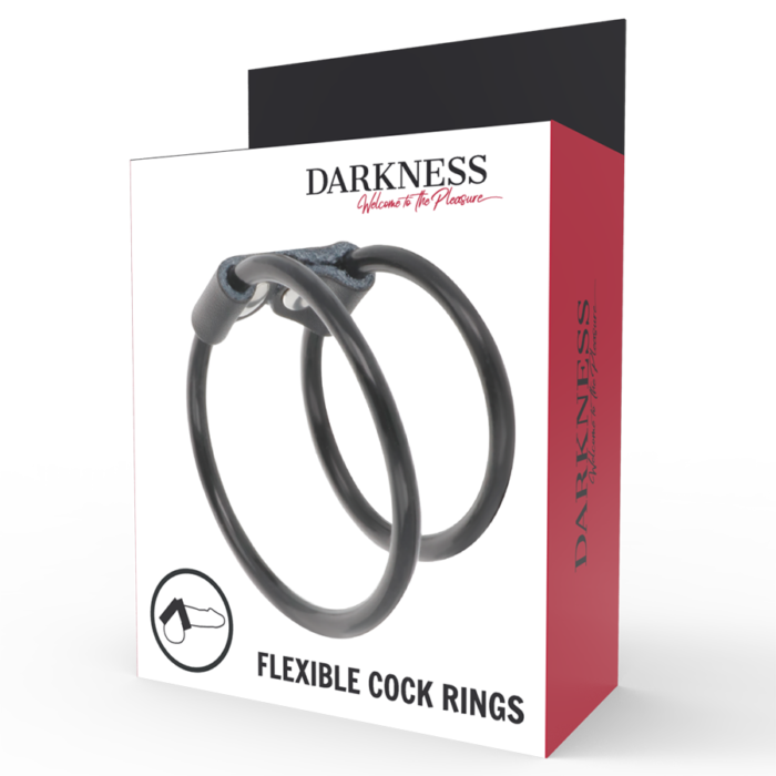 darkness - double flexible penis ring - Lovex Erootikapood