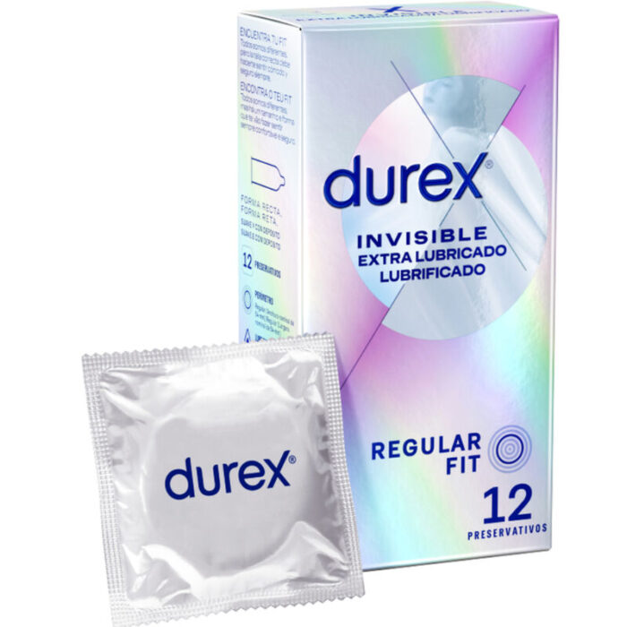 Kondoomid DUREX Invisible Extra Lubricated (12 tk) - Lovex Erootikapood